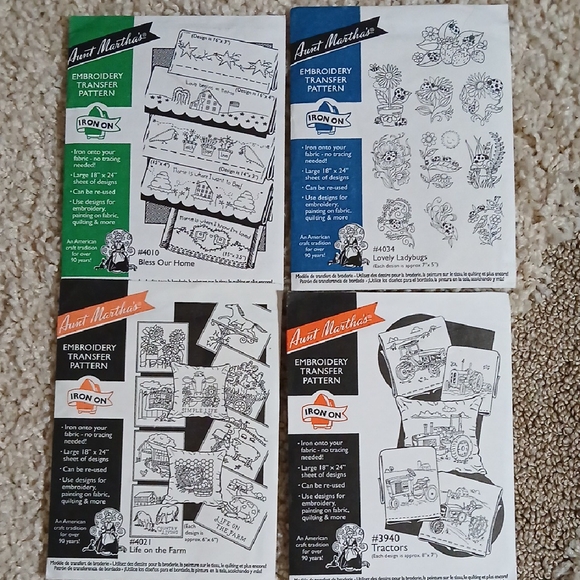 Aunt Martha's Other - Aunt Martha's embroidery transfer patterns